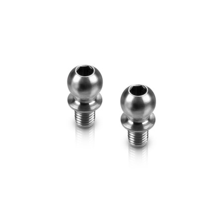 TITAN BALL STUD D 4.9 / L 4 / S 3.5 / 2mm HEX (2) - HUDY - 990004