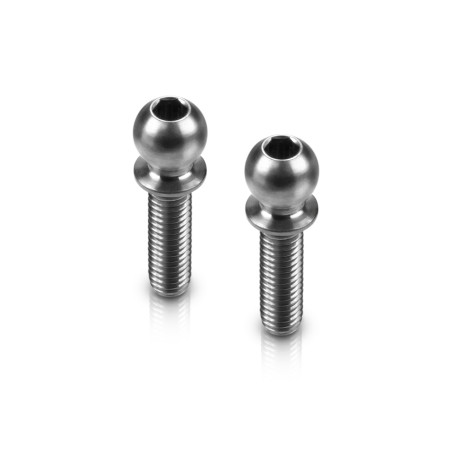 TITAN BALL STUD D 4.9 / L 10 / S 3.5 / 2mm HEX (2) - HUDY - 990010