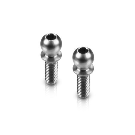 TITAN BALL STUD D 4.9 / L 8 / S 3.5 / 2mm HEX (2) - HUDY - 990008