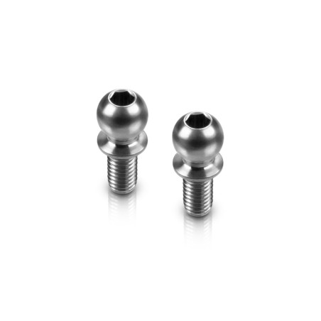 TITAN BALL STUD D 4.9 / L 6 / S 3.5 / 2mm HEX (2) - HUDY - 990006