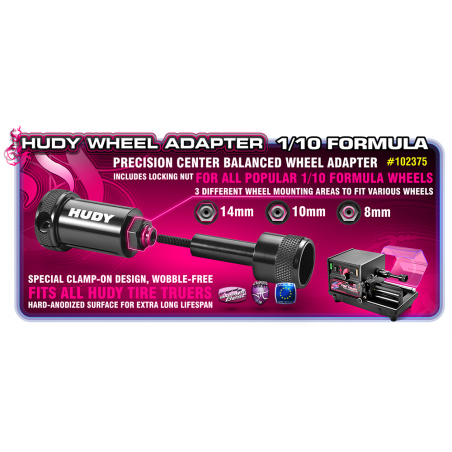 WHEEL ADAPTER 1/10 FORMULA - 102376 - HUDY