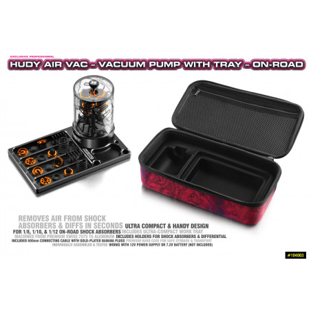 HUDY AIR VAC - VACUUM PUMP WITH TRAY - ON-ROAD 1/8, 1/10, 1/12 - 1040