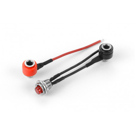 SET OF BLACK, RED & BLACK CABLE WITH RED BUTTON SWITCH - 104095 - HUD