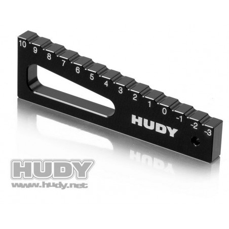 CHASSIS DROOP GAUGE -3 TO 10 MM FOR 1/8 CARS (20 MM) - 107711 - HUDY