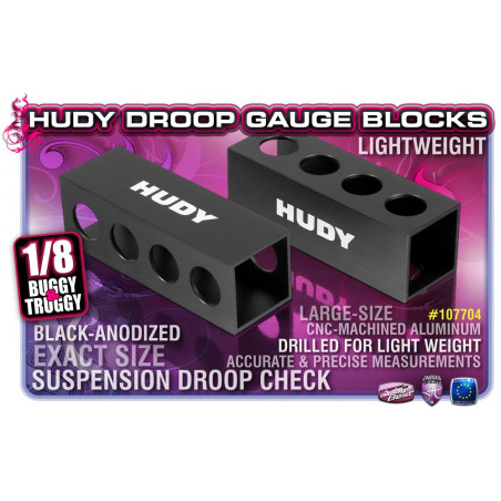 CHASSIS DROOP GAUGE SUPPORT BLOCKS 30MM FOR 1/8 OFF-ROAD - LW (2) - 1