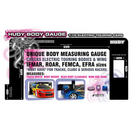 HUDY BODY GAUGE 1/10 ELECTRIC TOURING CARS - 107771 - HUDY