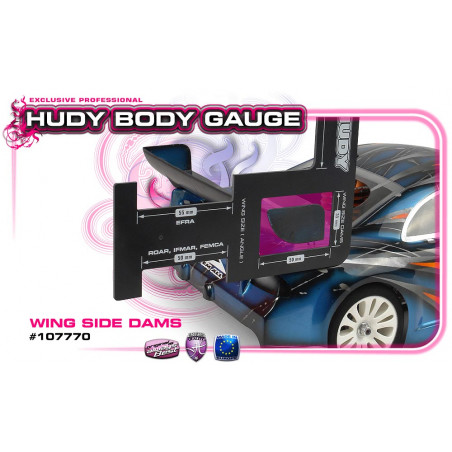 HUDY BODY GAUGE 1/10 NITRO TOURING CARS - 107770 - HUDY