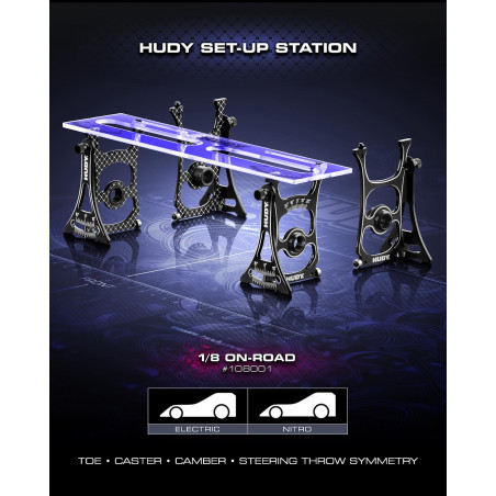 HUDY SET-UP STATION FOR 1/8 ON-ROAD CARS - HUDY - 108001