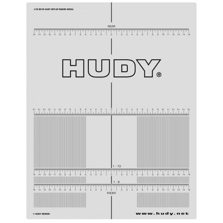 PLASTIC SET-UP BOARD DECAL FOR 1/8, 1/10 - 108210 - HUDY