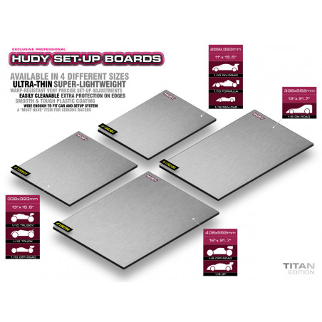 FLAT SET-UP BOARD 1/10 & 1/12 ON-ROAD - LIGHTWEIGHT - TITAN - 108304 