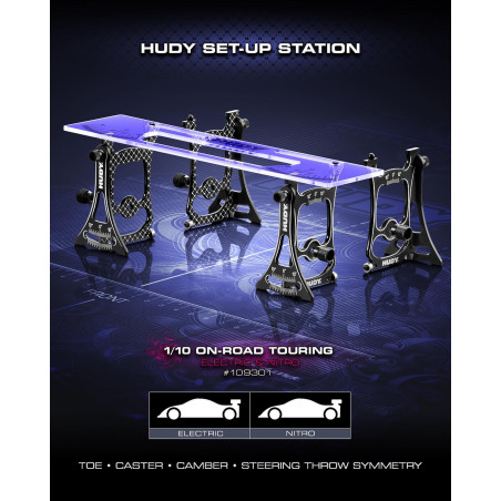 HUDY SET-UP STATION FOR 1/10 TOURING CARS - HUDY - 109301