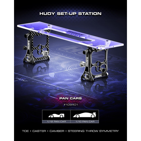 HUDY SET-UP STATION FOR 1/10 & 1/12 PAN CARS - HUDY - 109401