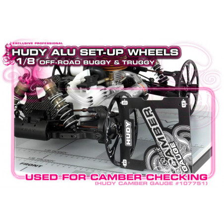 ALU SET-UP WHEEL FOR 1/8 OFF-ROAD - V2 (4) - 108870 - HUDY