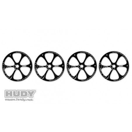 ALU SET-UP WHEEL FOR 1/8 OFF-ROAD - V2 (4) - 108870 - HUDY