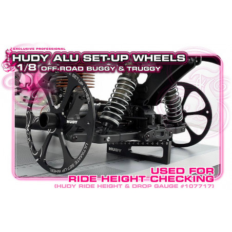 ALU SET-UP WHEEL FOR 1/8 OFF-ROAD - V2 (4) - 108870 - HUDY