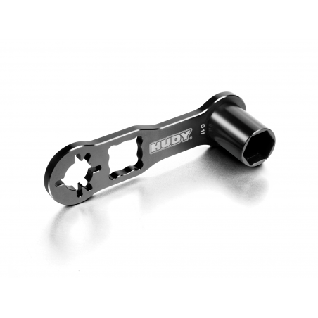 HUDY WHEEL NUT 3/4 SHOE FLYWHEEL MULTI-TOOL 1/8 TT/GT - HUDY - 182016