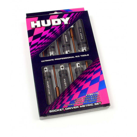 SOCKET DRIVER METRIC SET - 6 PCS. - 190170 - HUDY