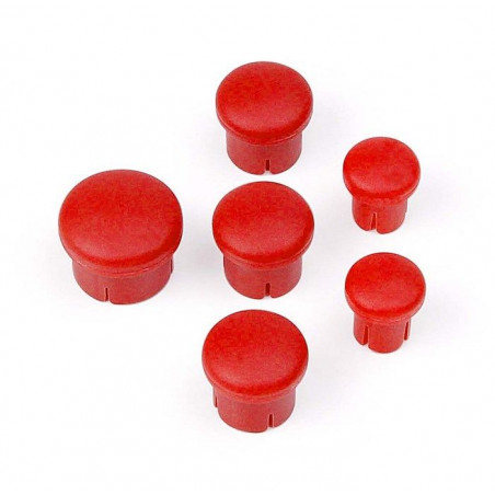 PLASTIC CAP FOR HANDLE ( SET -  3+2+1) RED - 195020 - HUDY