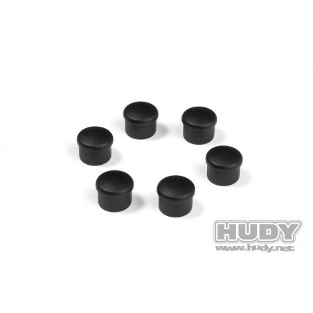 CAP FOR 18MM HANDLE - BLACK (6) - 195058-K - HUDY