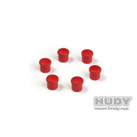 CAP FOR 14MM HANDLE - RED (6) - 195054-R - HUDY