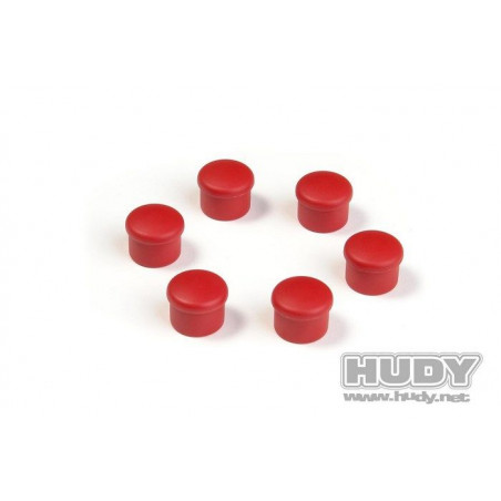 CAP FOR 18MM HANDLE - RED (6) - 195058-R - HUDY