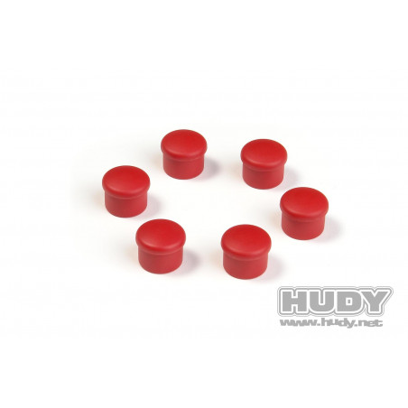 CAP FOR 18MM HANDLE - RED (6) - 195058-R - HUDY