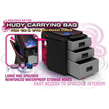 HUDY 1/10 & 1/8 CARRYING BAG + TOOL BAG - HUDY - 199120