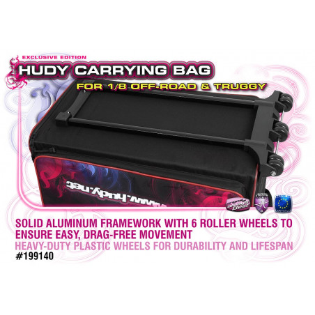 HUDY 1/8 OFF-ROAD & TRUGGY CARRYING BAG + TOOL BAG - HUDY - 199140