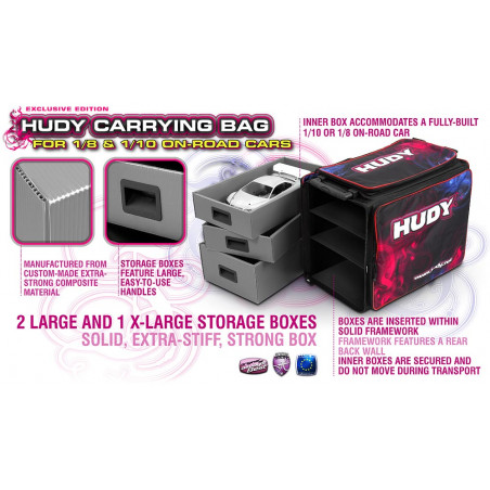 HUDY 1/10 & 1/8 CARRYING BAG + TOOL BAG - HUDY - 199120