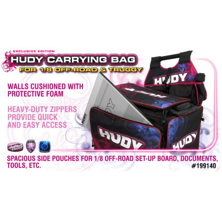 HUDY 1/8 OFF-ROAD & TRUGGY CARRYING BAG + TOOL BAG - HUDY - 199140