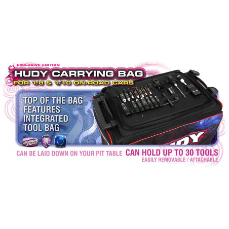 HUDY 1/10 & 1/8 CARRYING BAG + TOOL BAG - HUDY - 199120