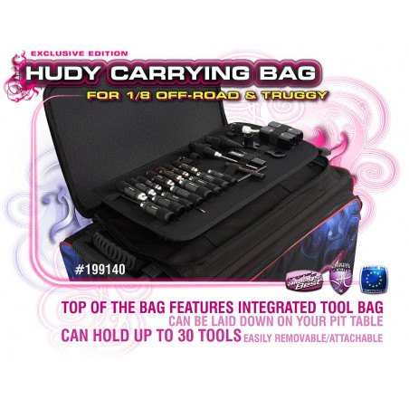 HUDY 1/8 OFF-ROAD & TRUGGY CARRYING BAG + TOOL BAG - HUDY - 199140