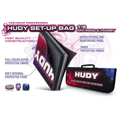 HUDY SET-UP BAG FOR 1/8 OFF-ROAD CARS - EXCLUSIVE EDITION - 199240 - 