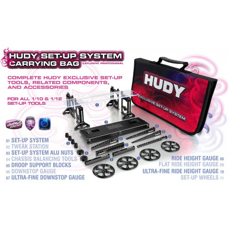 HUDY SET-UP BAG FOR 1/10 TC CARS - EXCLUSIVE EDITION - 199220 - HUDY