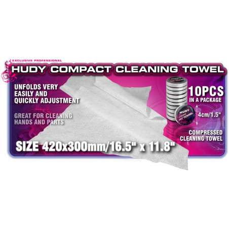 HUDY COMPACT CLEANING TOWEL (10) - 209065 - HUDY