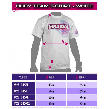 HUDY T-SHIRT - WHITE (M) - 281045M - HUDY