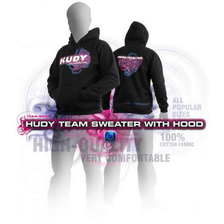 HUDY SWEATER HOODED - BLACK (XXL) - HUDY - 285501XXL