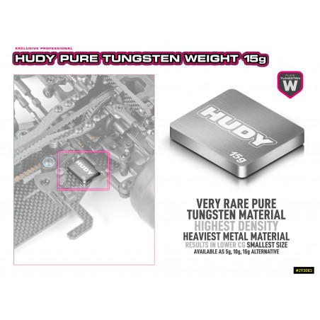 HUDY PURE TUNGSTEN WEIGHT 15g - HUDY - 293083