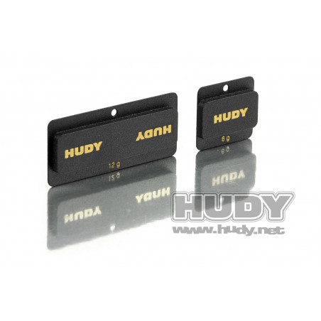 HUDY LIPO CHASSIS BALANCING WEIGHTS 12g - LOW CG (2) - 293090 - HUDY