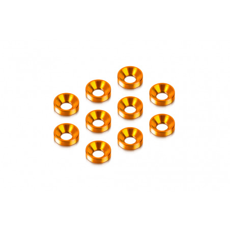 ALU COUNTERSUNK SHIM - ORANGE (10) - 296510-O - HUDY