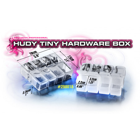 HUDY TINY HARDWARE BOX - 8-COMPARTMENTS - 298018 - HUDY