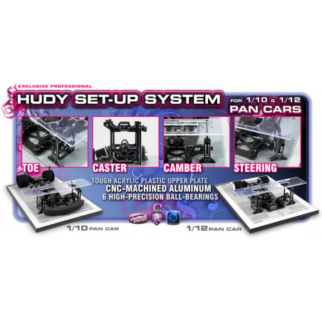 SET-UP SYSTEM FOR 1/10 & 1/12 PAN CARS - HUDY - 109405